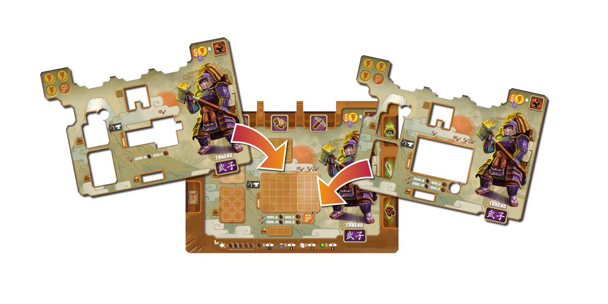 Game_Brewer's tweet photo. Final 12h on #Kickstarter! One #stretchgoal left to unlock: https://t.co/1eLuLAT1Lx #FujiKoro #adventure #dragons #samurai #upgrade #playerboards https://t.co/ujrlsaauRf