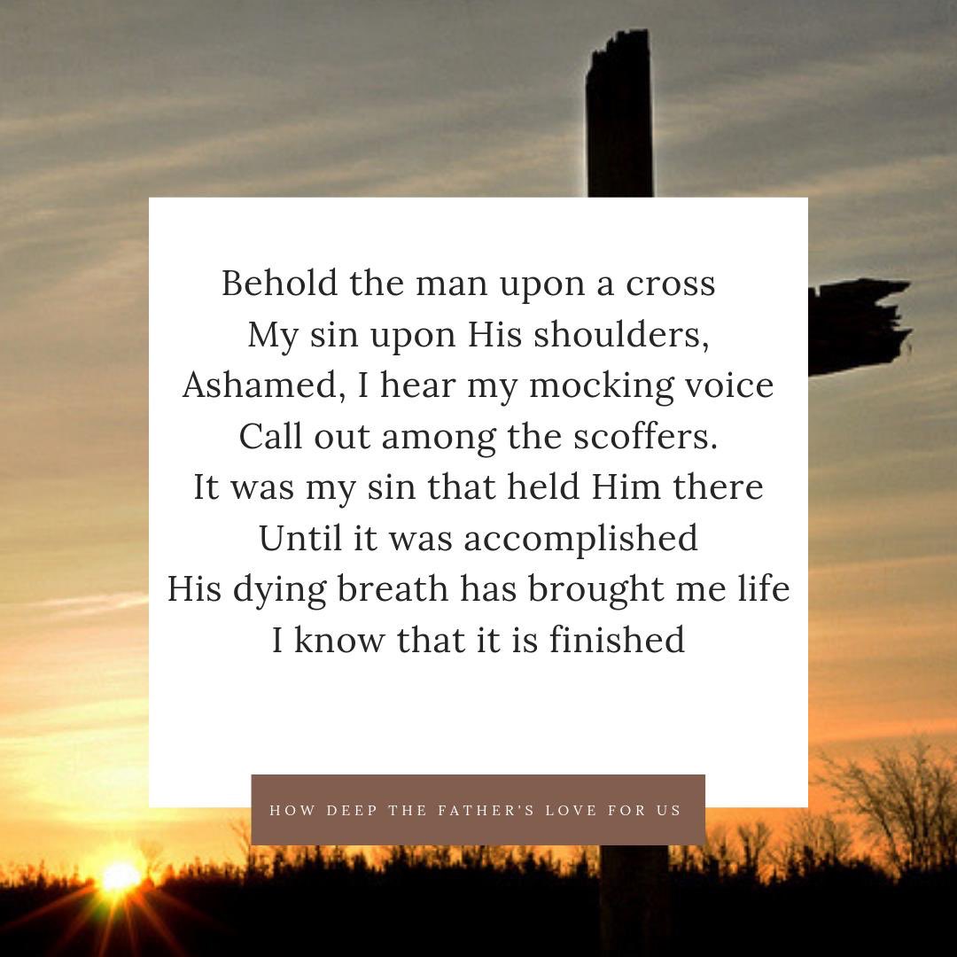 What manner of love the father has bestowed upon us that we should be called children of God? It pleased Him to bruise His son for our redemption, freedom &amp; grace to walk in a new identity. No matter what you are going through, remember that Jesus said It is finished.