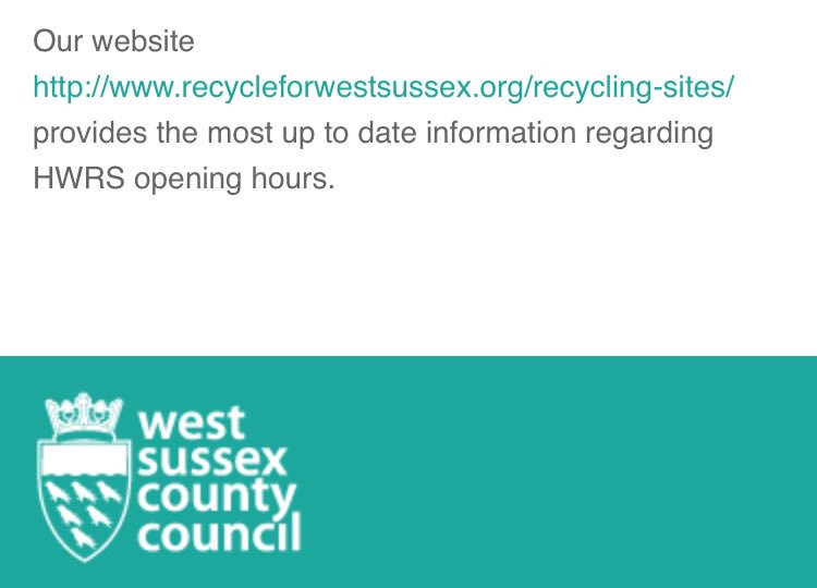 TimT99's tweet image. Well apparently not as in a queue sitting outside Littlehampton Tip since 8:30am - which is the advertised opening time! Not the first person to have commented in recent weeks either @WSrecycles @WSCCNews