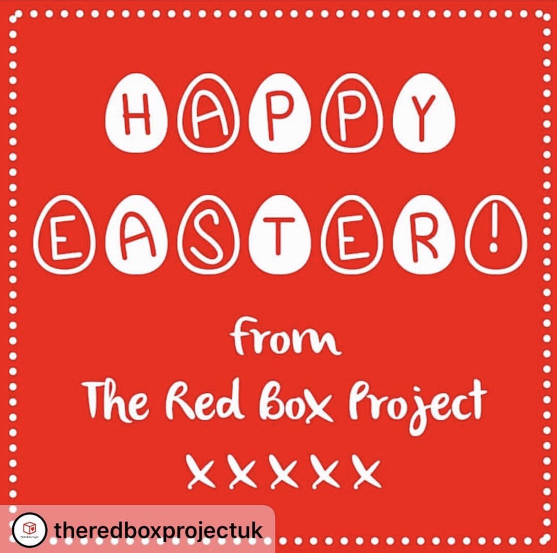 Happy Easter to all our supporters, schools and co-ordinators from #RedBoxProjectPreston ❤️🐣