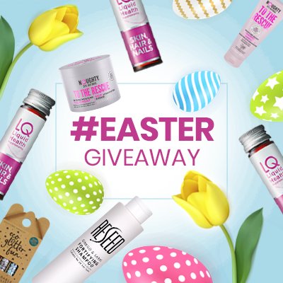 #Easter Giveaway. For a chance to win amazing prizes from all these brands RT &amp; Like this post | Tag a friend | Follow all - <a href="/loveLOLAmakeup/">LOLA Make Up</a> <a href="/SecretScentBox/">Secret Scent Box</a> <a href="/LQLiquidHealth/">LQ Collagen</a> <a href="/MontyBojangles/">Monty Bojangles</a> <a href="/Reseedhair/">Reseed Hair Loss Treatment</a> <a href="/noughtyhaircare/">Noughty Haircare</a> 

#eastergiveaway #bankholidaygiveaway #win #prizes