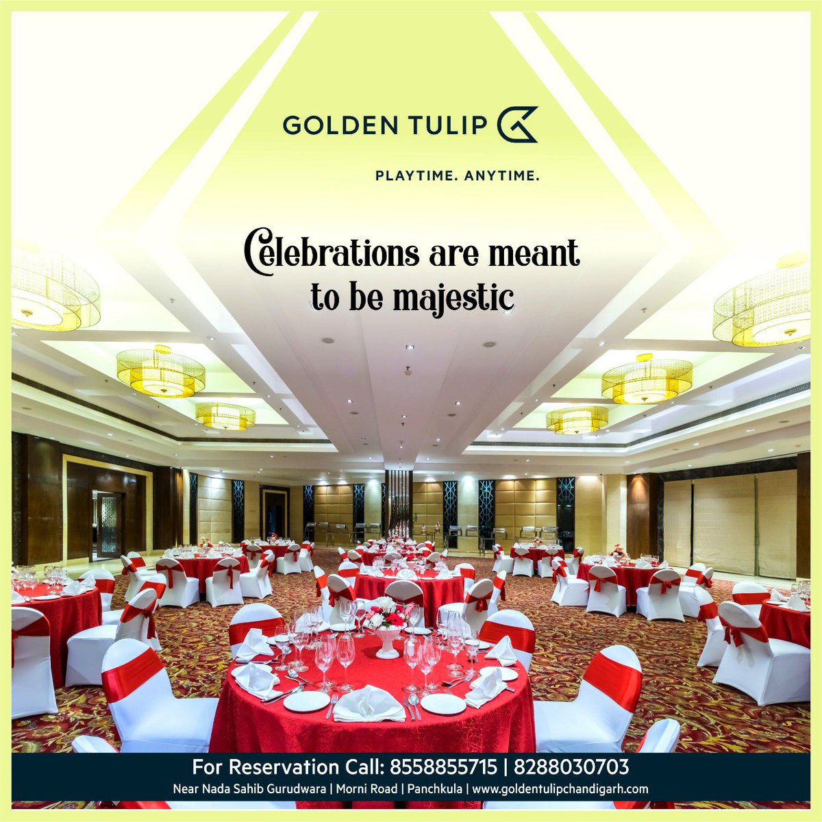 GoldenTulipChd's tweet image. #Gettogether in awe-inspiring spaces with #GoldenTulipChandigarhPanchkula

Book our #premiumspaces for every event &amp;amp; #celebration. Call: 8558855715/8288030703

#CorporateEvents #ProductLaunch #KittyParty #WeddingVenue #Birthday #Anniversary #PlayTimeAnyTime #MorniHills #BookNow