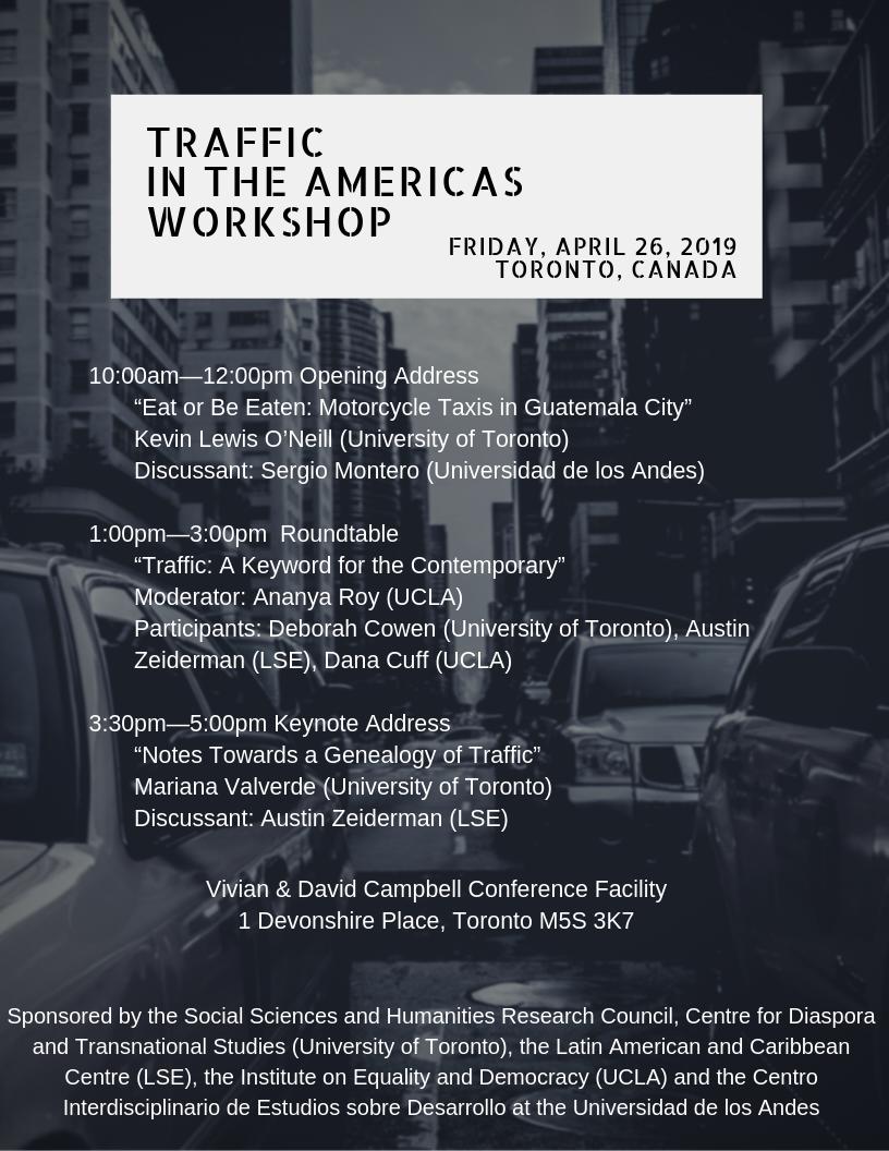 Austin Zeiderman (@azeiderman) on Twitter photo Anyone in Toronto next week and itching to think about movement, borders, logistics, security, exchange, legality, infrastructure, and more? Please join us at a workshop on Traffic in the Americas. <a href="/UofT_CDTS/">Centre for Diaspora and Transnational Studies</a> <a href="/LSEGeogUPD/">LSE Urbanisation, Planning & Development</a> <a href="/LSE_LACC/">LSE Latin America and Caribbean Centre</a> <a href="/ChallengeIneq/">Institute on Inequality & Democracy</a> <a href="/CiderUniandes/">Cider Uniandes</a> Anyone in Toronto next week and itching to think about movement, borders, logistics, security, exchange, legality, infrastructure, and more? Please join us at a workshop on Traffic in the Americas. <a href="/UofT_CDTS/">Centre for Diaspora and Transnational Studies</a> <a href="/LSEGeogUPD/">LSE Urbanisation, Planning & Development</a> <a href="/LSE_LACC/">LSE Latin America and Caribbean Centre</a> <a href="/ChallengeIneq/">Institute on Inequality & Democracy</a> <a href="/CiderUniandes/">Cider Uniandes</a>