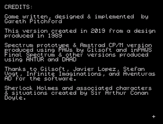 ZXadventurer's tweet photo. Programmed 30 years later just for my own amusement, but if you want to try a Sherlock Holmes-themed mini text adventure for Spectrum, C64, CPC, ST, Amiga, &amp; CP/M, then it's here: https://t.co/DtKCl2z5lj Disclaimer: There's a reason it was never programmed 30 years ago! :) https://t.co/HaJykNhlX9