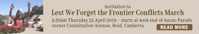 WgarNews's tweet photo. An invitation to the '#LestWeForget the #FrontierConflictsMarch'
Th #25thApril2019 (#AnzacDay) #Anzac Parade, #Canberra
#FrontierWars #SovereignUnion: https://t.co/QLUKG7zy6Y
#WGARmob #AboriginalTalk #WGARenewsletter of 19April2019 ft #FrontierWarsMarch: https://t.co/lIFdNHBcUu https://t.co/yuKEWs0CyJ