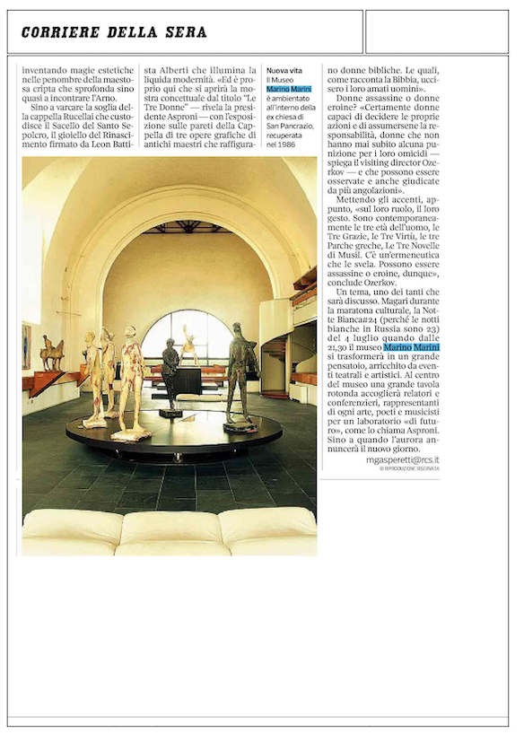 MuseoMariniFi's tweet photo. Oggi sul @Corriere uno #speciale dedicato alle prossime attività del #MuseoMariniFirenze, coordinate dal Visiting Director 2019 #DimitriOzerkov del Museo @state_hermitage di San Pietroburgo
✔ Due mostre, tre artisti, una maratona notturna sabato #4maggio e molto altro https://t.co/ZdB8DKdlcG