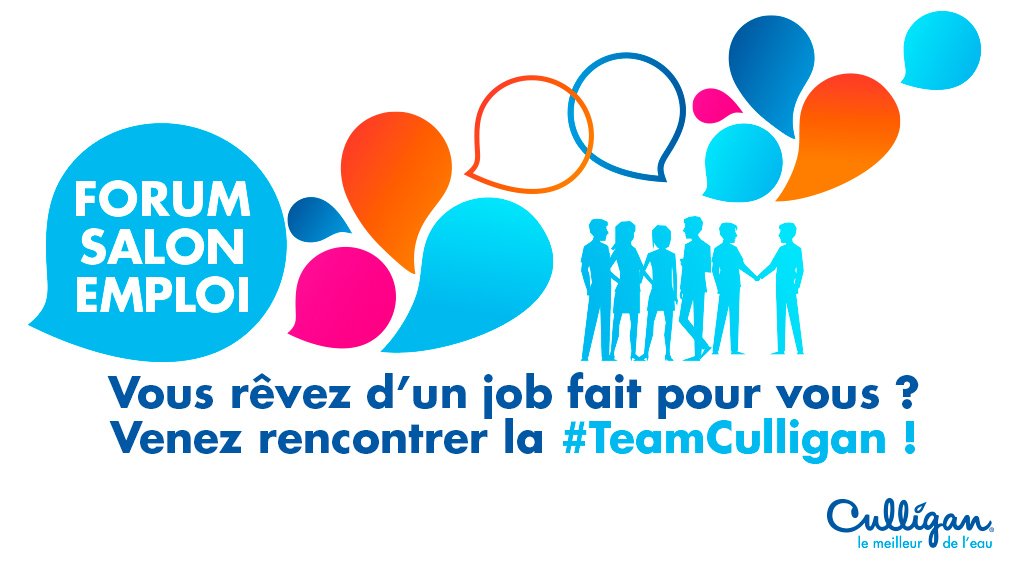 CulliganRecrute's tweet photo. 📅 Venez rencontrer la #TeamCulligan au Forum « Emploi, Jobs et Formation » le 24 avril 2019 de 10h à 17h au Millénaire de @villedesavigny ! 
On vous y attend nombreux 😉 https://t.co/VaNrgZw89d