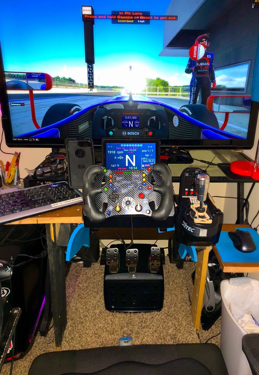 Wolfast805's tweet photo. Some @iRacing time. #simracer #esports @Alienware @nvidia #messyspace https://t.co/53u81aaOfs