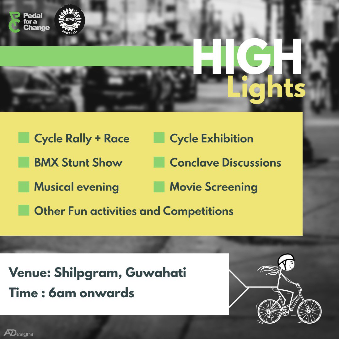 AkhterArshel's tweet photo. The biggest cycling event of NE India to celebrate #WorldBicycleDay on 3rd June.

Block your dates.

#CyclingTheCity
#PedalForAChange https://t.co/DGeXpSUS10