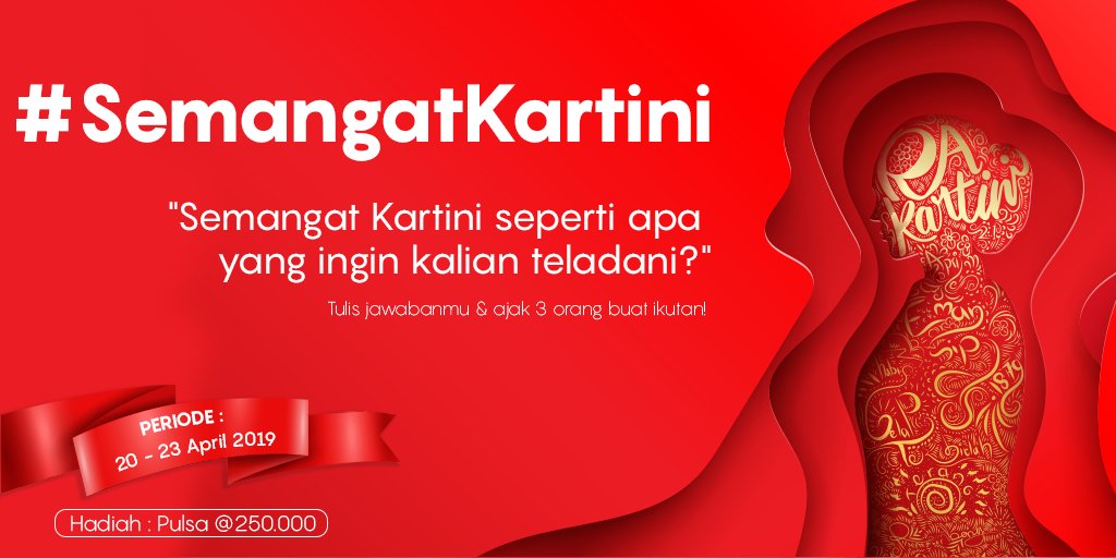 infokuis's tweet photo. R.A Kartini adalah tokoh luar biasa bagi kita semua. Sosok yang sangat gigih dalam memperjuangkan emansipasi wanita.
Menurut kalian, semangat Kartini seperti apa yang bisa diteladani oleh perempuan Indonesia masa kini? 

Ada pulsa 250.000 untuk 4 jawaban terbaik! #SemangatKartini https://t.co/9iLzthEjI0