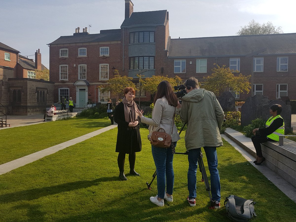 Leicester at the Cross about to get underway and <a href="/ITVCentral/">ITV News Central</a> interview Director @BethanyCluer outside <a href="/LeicsCathedral/">Leicester Cathedral</a> <a href="/LeicsCatGardens/">Leicester Cathedral Gardens</a> <a href="/stmartinshouse/">St Martins House</a>