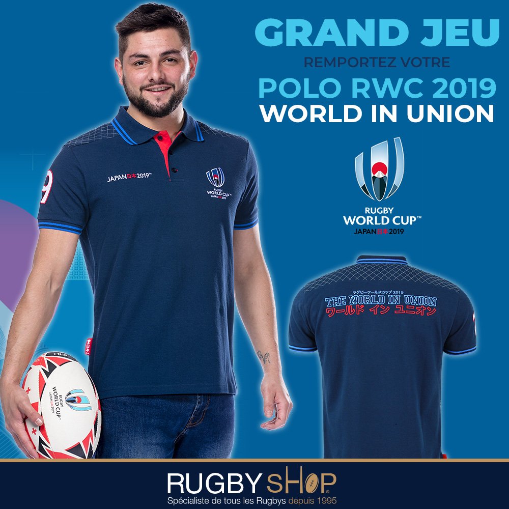 rugbyshop's tweet photo. A 5 mois du coup d’envoi de la RWC Japan 2019, Rugby sHop vous propose de tenter de remporter votre polo exclusif RWC Japan 2019 pour un look 100% rugby ! 😍🏉Pour participer, il vous suffit de vous inscrire via ce lien https://t.co/zOkSOpnjEq https://t.co/uRymYqs2Sh