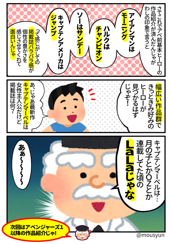 博士のなぜなにアベンジャーズ④
～キャプテンアメリカ紹介編～ 