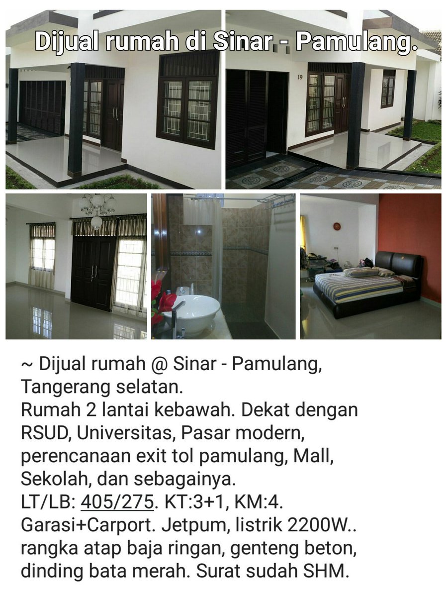 Property_89's tweet image. Bila berminat telp/wa ke:
0878 0002 2898 (Thody)

#Dijualrumah #Sinar #Pamulang #Tangerangselatan
#Rumah2lantaikebawah #RSUD #Universitas #Pasarmodern #perencanaanexittolpamulang #Mall #Sekolah #RadioPemilu2019 #BUMNTerasadiHati #KawalPemiluJagaSuara2019 #JagaTPSKawalHasilSuara