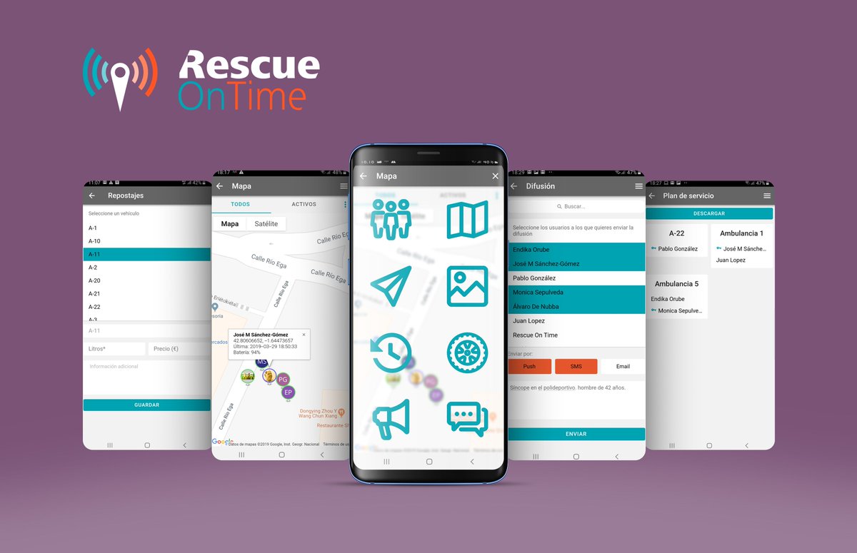 RescueOnTime's tweet photo. Muy contentos con la excelente aceptación que ha tenido la nueva app para Jefes de Servicio. 
Como siempre, seguimos trabajando para mejorar la alerta y coordinación de emergencias.
��No has probado #RescueOnTime? Solicita tu prueba gratuita  y experimenta nuevas sensaciones. https://t.co/vAi0hMYCYS