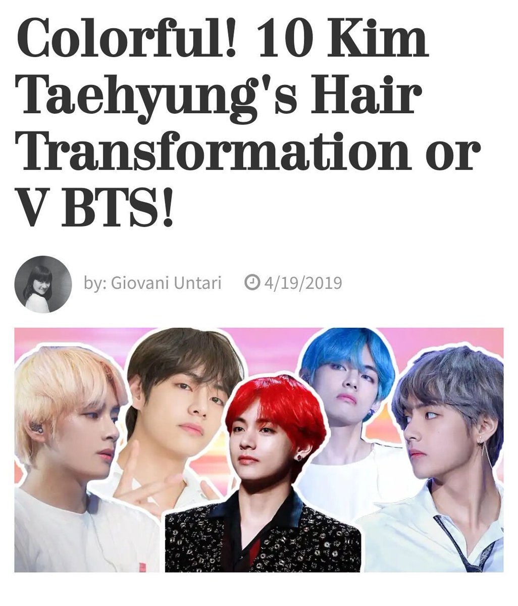 Taehyung Facts Busy On Twitter Top 10 Kim Taehyung S Hair