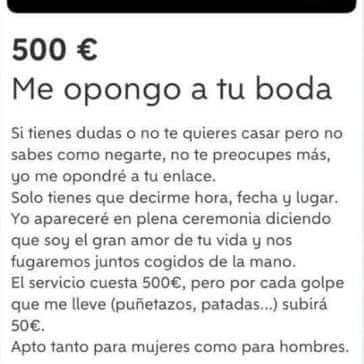 El mejor anuncio de Wallapop. EL MEJOR.