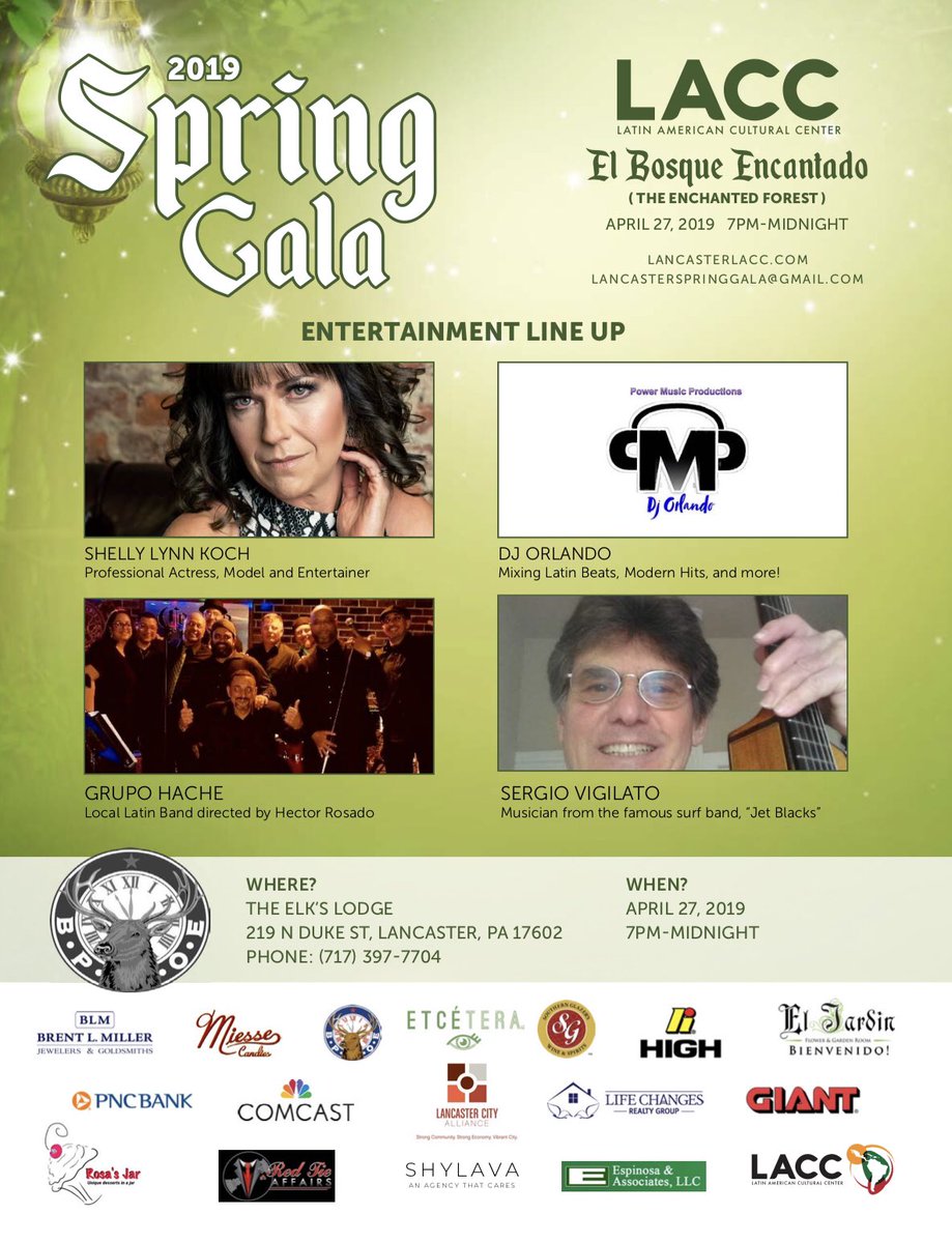 Join us for an Enchanted evening of Live Entertainment, Arts, Culture, Latin Cuisine, Exquisite Delicacies, Auctions, and more! 
Get fundraising tickets through Eventbrite at lnkd.in/dmxp29r
 #etceterallc #laccspringgala2019