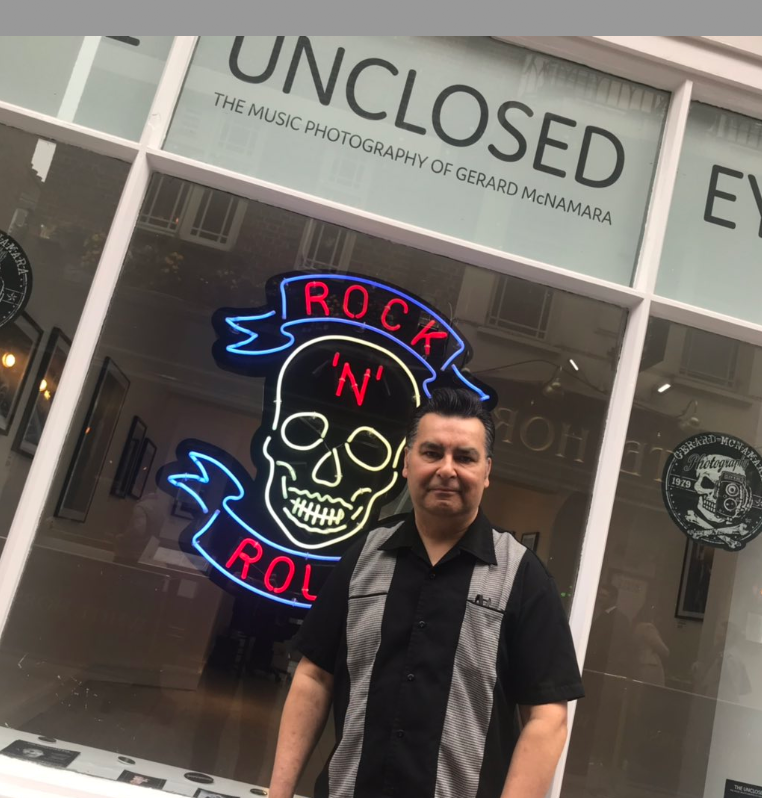 SohoGeorge's tweet photo. @Theunclosedeye Rock Photos by Gerard McNamara at 3 Newburgh St Soho closes Sunday - I'm holding a copy of NME from 1979 @TheMuseumOfSoho @TheMumper https://t.co/2xau7jxLy1