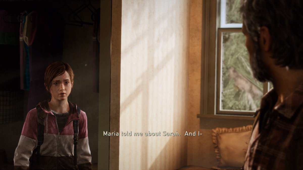 secondlastofus's tweet photo. @PlayingUs I think this is a significant chapter in the relationship development between Joel and Ellie. The reversal in his decision after she escapes imo shows that Joel cares more about her safety than finding the cure #PlayingWithTheEnd19 https://t.co/LieF11B2ve