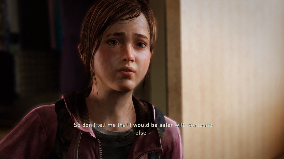secondlastofus's tweet photo. @PlayingUs I think this is a significant chapter in the relationship development between Joel and Ellie. The reversal in his decision after she escapes imo shows that Joel cares more about her safety than finding the cure #PlayingWithTheEnd19 https://t.co/LieF11B2ve
