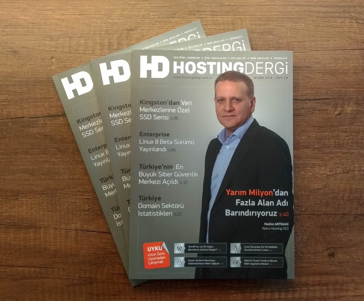 HostingDergi's tweet photo. Hosting Dergi 28.sayısı, Türkiye’nin lider domain &amp; hosting şirketi NATRO’nun Genel Müdürü Nedim Mitrani ile röportajı ile yayında! - Hemen oku: https://t.co/72OP5qDtxJ  -  #natrohost #hostingdergi @natrohost https://t.co/VbXbOmVXSz