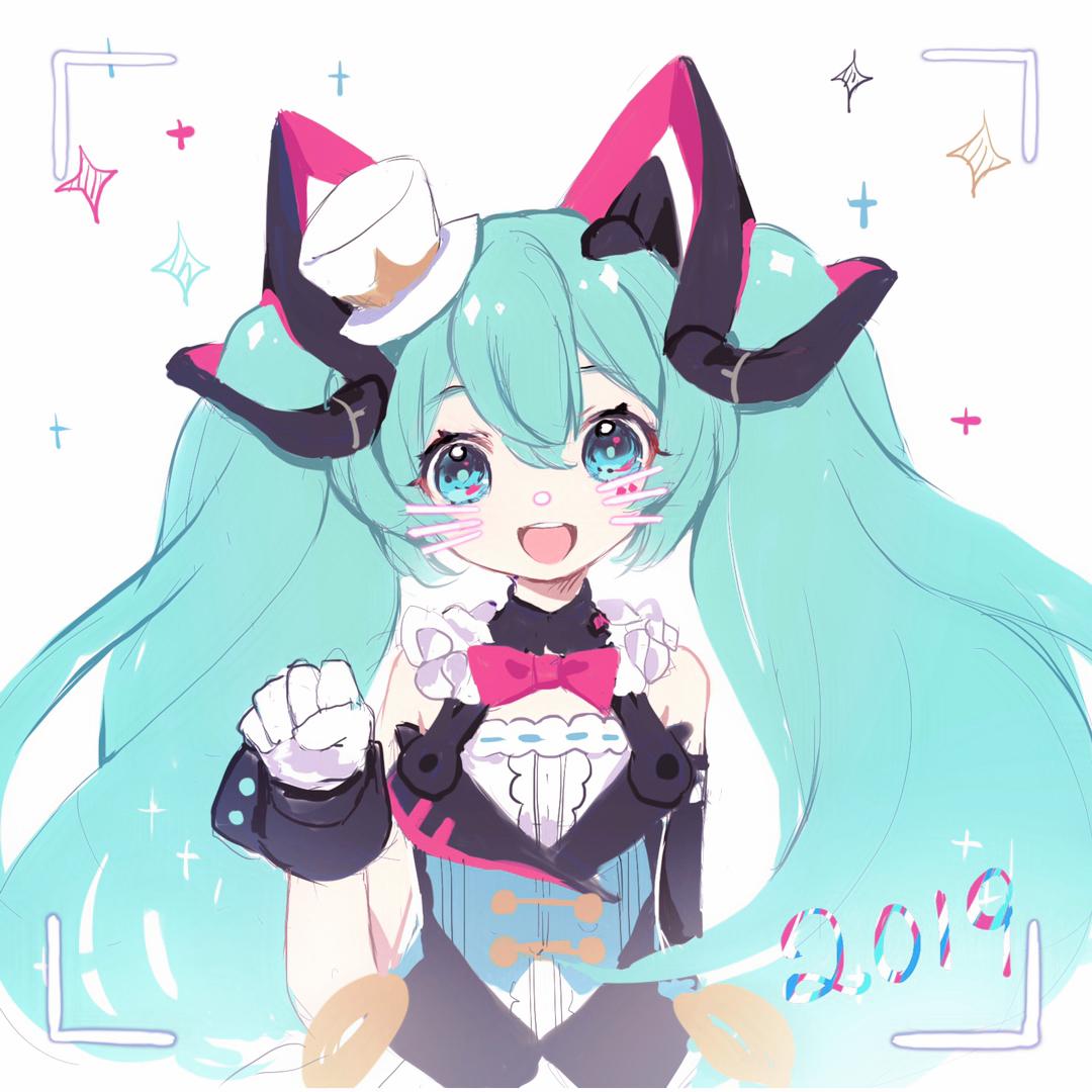 初音ミク ,magical_mirai_miku 「にゃにゃー 」|西名✨低浮上のイラスト