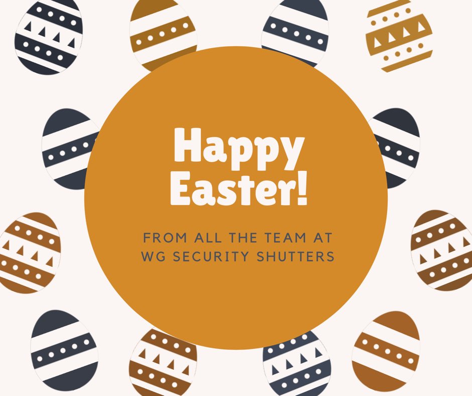 Happy Easter from all the team at WG Security Shutters.  We hope you get to enjoy the sunshine over the long weekend. #wgsecurityshutters #wgshutters #easter #happyeaster #rollerdoors #london #surrey #security #safety