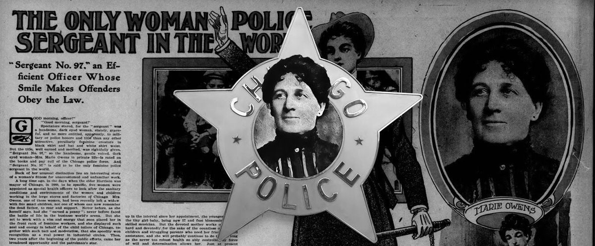 bartlettpd's tweet image. Fun Fact Friday!

Did you know the first female police officer in the US was right here in Chicago? Marie Connelly Owens was hired by CPD in 1891 and rose to the rank of Sergeant, overseeing child labor &amp;amp; welfare laws. 

#ladyboss #funfactfriday #womeninhistory #policehistory