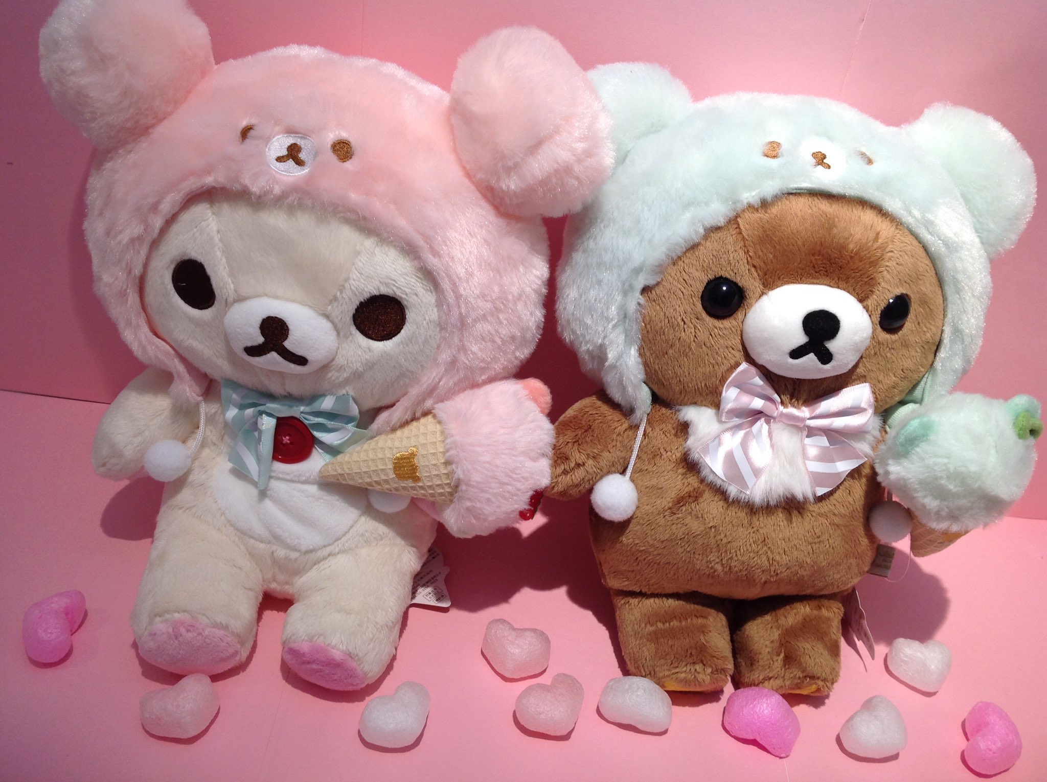 チャイロイコグマ ぬいぐるみ アイスクリーム (M) ハッピーアイス