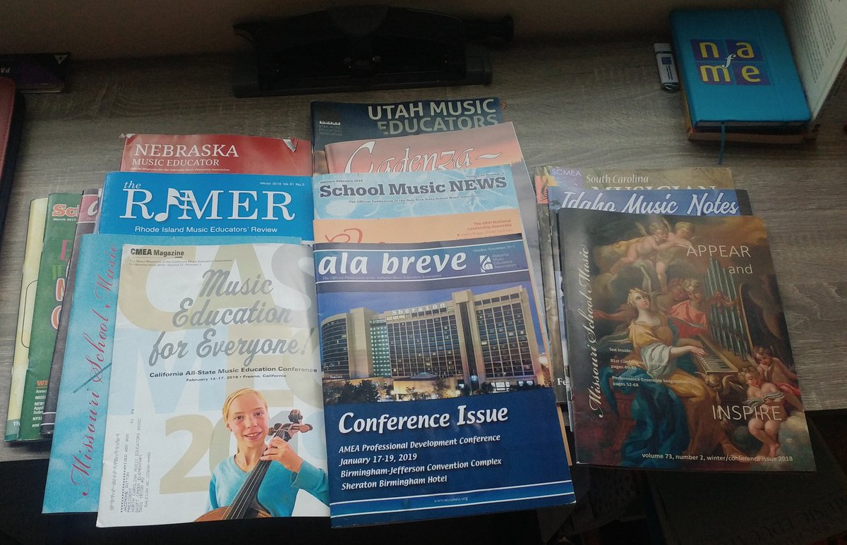 suttoncmea's tweet image. Finally able to dive into some @NAfME state journals today. #musiced #springbreakreading 🎶🎶 @NCMEA