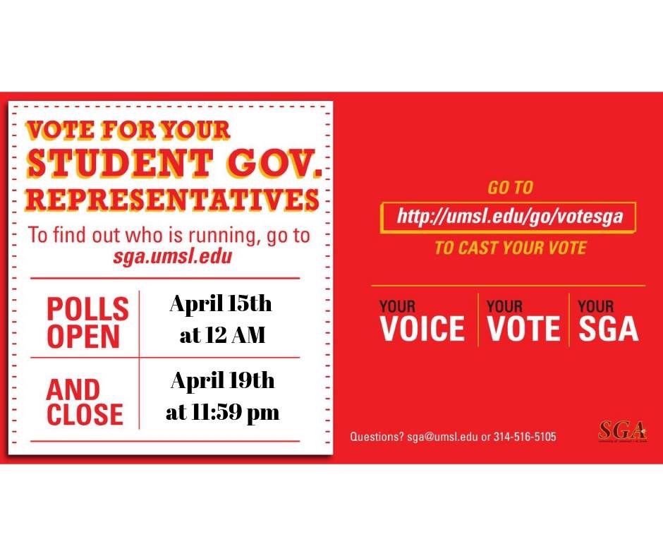 🗣 UMSL Students, Voting for SGA’s 2019-2020 Representatives has began and will be open until Friday. Make sure you VOTE ‼️Link in Bio 🔱❤️