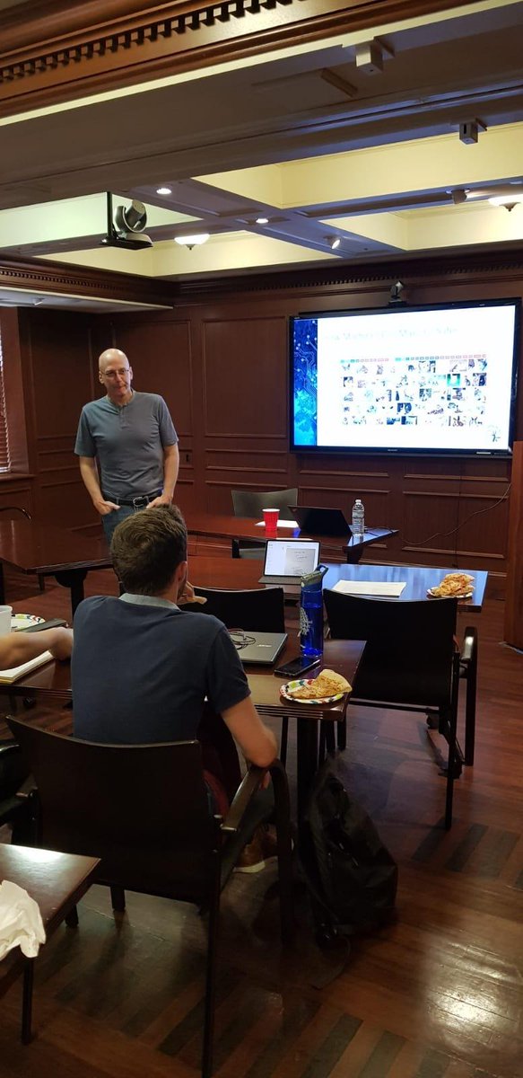 FastGeorgetown's tweet image. Using #2001aspaceodyssey to discuss the implications of smarter and smarter tech &quot;Computers are very literal - they will do what you teach them.&quot; - Dr. @DrShiffman #BigData101 #ArtificialIntelligence