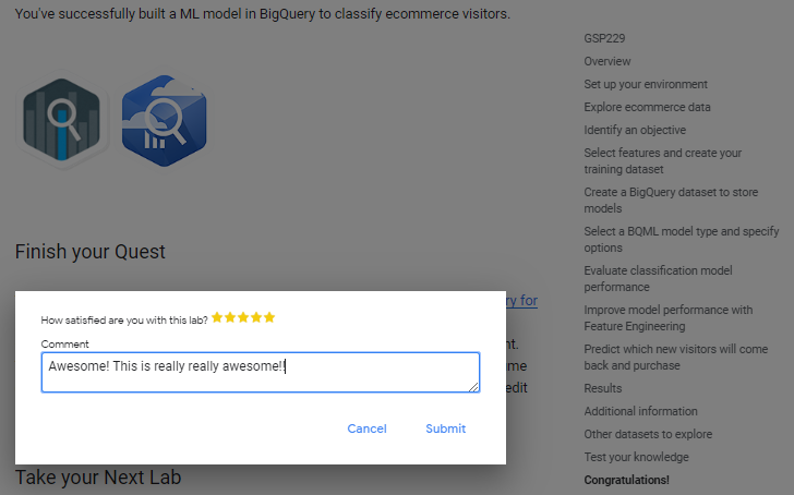 SadeeqAkintola's tweet image. That feeling you can not contain, after using @googlecloud&apos;s #BigQueryML. Awesome!!