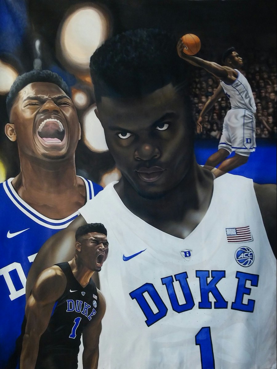 1BadARTIST's tweet photo. @stephenasmith @undisputed @ZionW32 @DukeMBB @Espngreeny 

@stephenasmith THANKS FOR THE LEBRON RETWEET!!!

Another masterpiece by @1badartist...

Zion Williamson "Destined for Greatness"...personal commissions available!

https://t.co/OANNX1Akvn https://t.co/QpAQJZrcSg