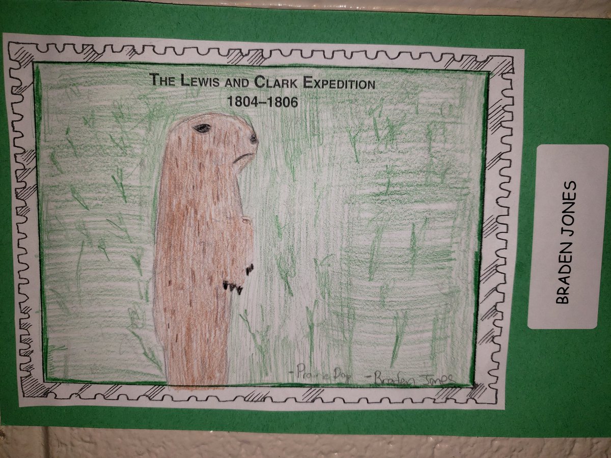 CmssTeam's tweet photo. 5-4 students @CMSSouth created postage stamps to share what they have learned about the expedition of Lewis and Clark. As always, I am amazed by their creativity. https://t.co/857X2WS89i