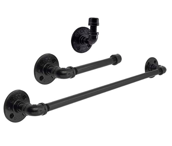 KozieBy's tweet photo. Looking for a rustic farmhouse feel in your bathroom? Industrial pipe hardware is the way to go! The set comes with robe hook, 18 inch towel bar, and toilet paper holder. The bathroom hardware is heavy duty and come with an electroplated black finish.
.
.
https://t.co/8HclgGjkVH https://t.co/LPnB7rciWr