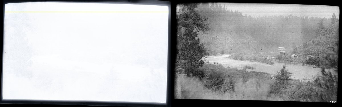 OregonArchives's tweet photo. Believe it or not, the image on the left and right in today's post are actually the same. However, due to over exposure and decomposition of the original negative the image on the left appears to be nothing more than white space. =) Austin https://t.co/hZ24YmJG3k #ORhistory https://t.co/7YpOJJSqcO