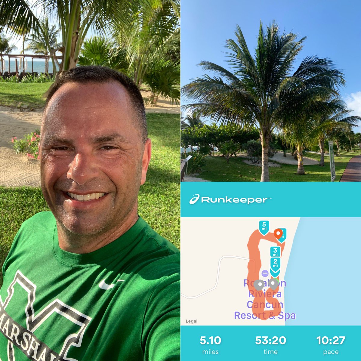 This is 51! Birthday run! In honor of turning 51 today I managed to squeeze in 5.10 miles this morning before the humidity about did me in! #runnersofinstagram #runnerslife #runner #runningonvacation #cancun #royaltonrivieracancun #oceandreamstravel #dreamvacations @RoyaltonRRC