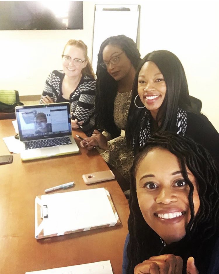DrDrMelodeee's tweet photo. So Rebekah defended her masters thesis in #MassCommunications yesterday! PROUD OF HER &amp; proud of my work BFF Dr. Kirby—she’s the type of advisor I wish I had! Shoutout to fellow committee members Dr. McWhorter &amp; Dr. Mills 🤗 

We are 4 young black female PhDs making a difference! https://t.co/TqSv4nLSuq