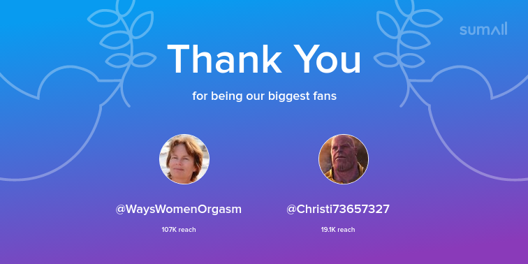 sexedtips's tweet photo. Our biggest fans this week: @WaysWomenOrgasm, @Christi73657327. Thank you! via https://t.co/1bUcMHU7yR https://t.co/hnHVMDIM6f