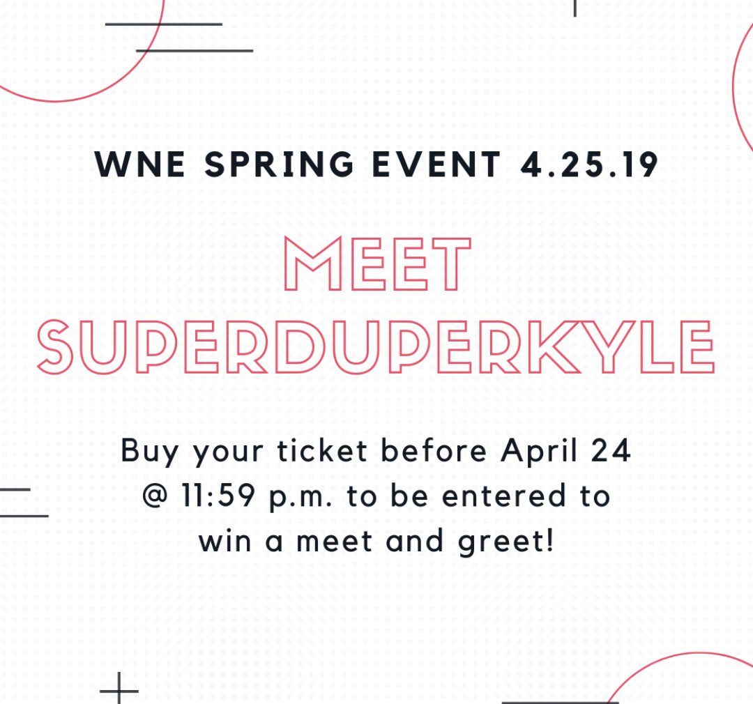 Don’t miss out on a chance to meet <a href="/SuperDuperKyle/">SuperDuperKyle!</a>