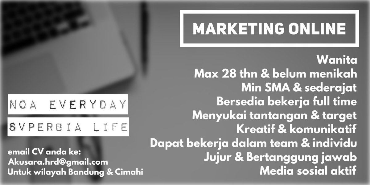 glitstore's tweet image. Open recruitment : customer service dan marketing online untuk clothing brand. Send CV. akusara.hrd@gmail.com #infolokerbdg #lokerbdg #lowonfanpekerjaan #loker