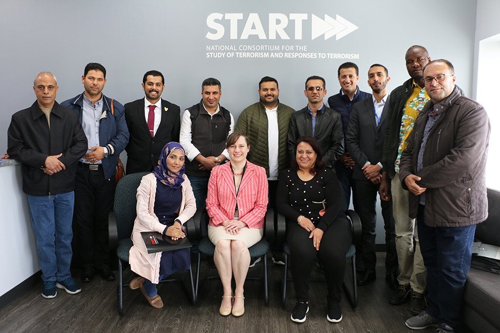 START_UMD's tweet image. We had a great visit with @StateIVLP delegation from the Near East and North Africa, discussing our research portfolios and training programs, focusing on radicalization, CVE & community resilience, and our datasets go.umd.edu/UyR. Thanks for arranging @ExchangesWTCI!