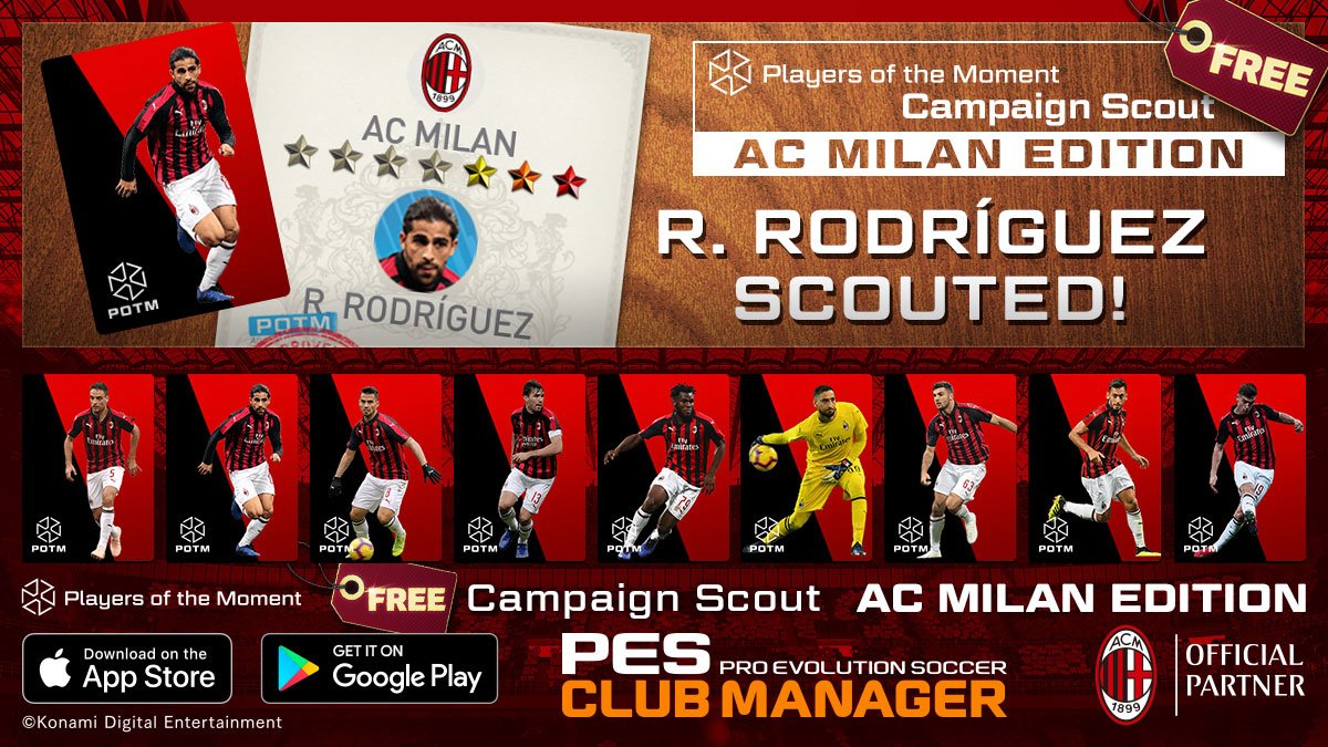alterku's tweet photo. You have scouted R. RODRÍGUEZ from Milan! A free scout that guarantees a Partner Stars is available as well! https://t.co/BUkDPEBeHq