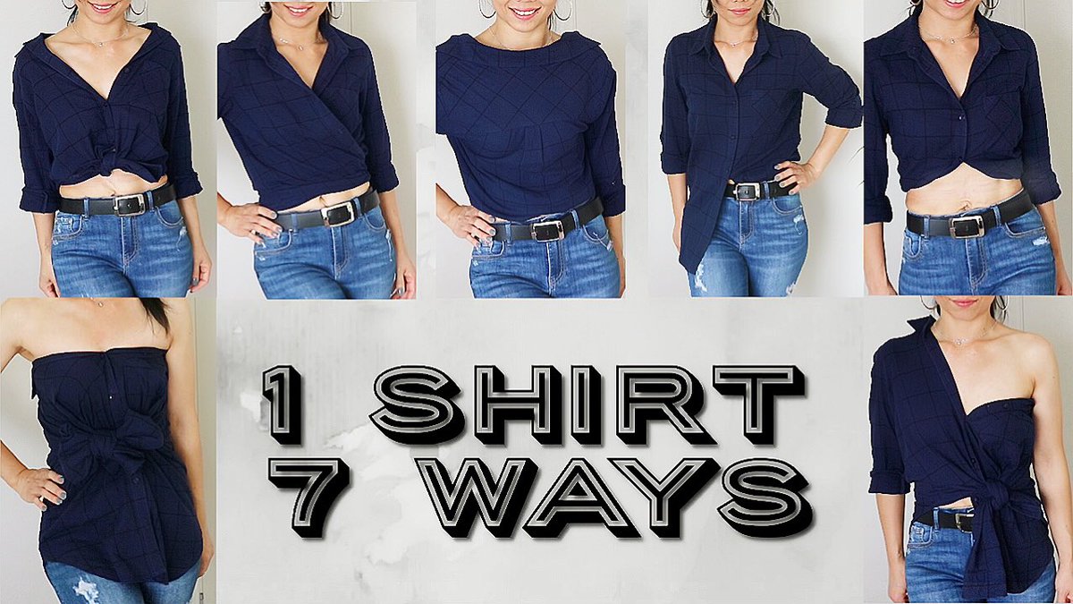 How to| 7 ways to wear button up shirt| B_U style ใส่เสื้อเชิ้ต 7 วิธีง่ายๆ youtu.be/3cHALSSZkLM via <a href="/YouTube/">YouTube</a> #clothing #clothes #howtobeauty #howtoperfact #youtubechannel