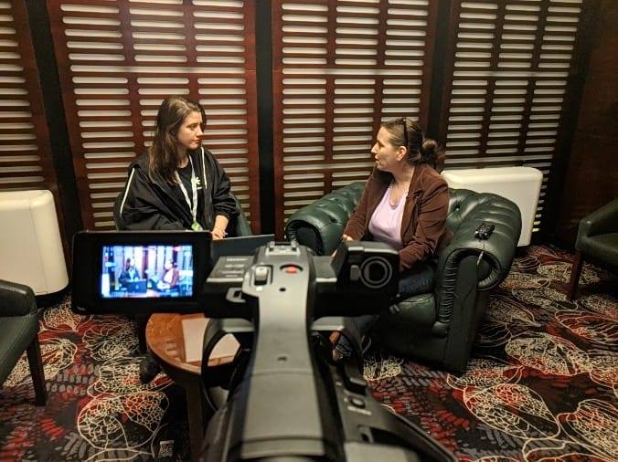devexperiencero's tweet photo. While taking her interview, Anamaria Ghiban - Fascinație - told us that she is excited about the attraction towards the IT area of the new generation!
#DevExperience19
#The4ThGathering https://t.co/P1tAq4cthU
