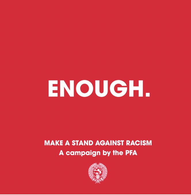 peterramage83's tweet photo. #Enough

We are making a stand against racist abuse.

We recognise that our platforms come with responsibility, and so we are using our voice to stand against racist abuse.

Together, we are calling on social media platforms and footballing bodies to do more! https://t.co/SpsirH7ys9