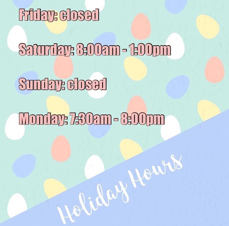 AllandaleVets's tweet photo. Wishing everyone a happy and fun Easter weekend!! Here are our holiday hours!!🐰 https://t.co/g70oJlNhhE