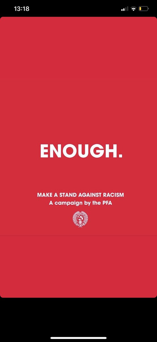 We are making a stand against racist abuse.  

We recognise that our platforms come with responsibility, and so we are using our voice to stand against racist abuse.  

Together, we are calling on social media platforms and footballing bodies to do more! #enough